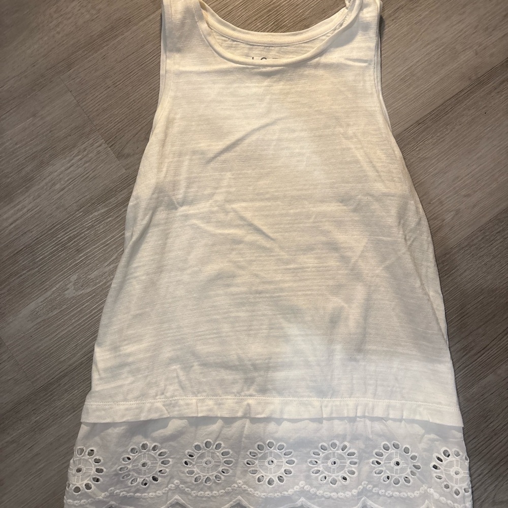 LOFT White Knit Top